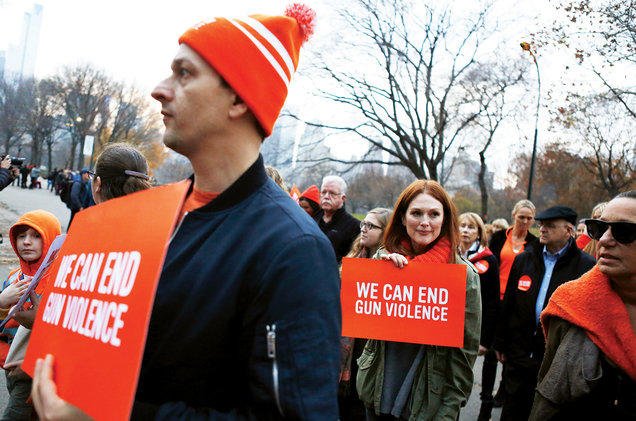 Cause-based marketing Everytown for Gun Violence rally Julianne Moore