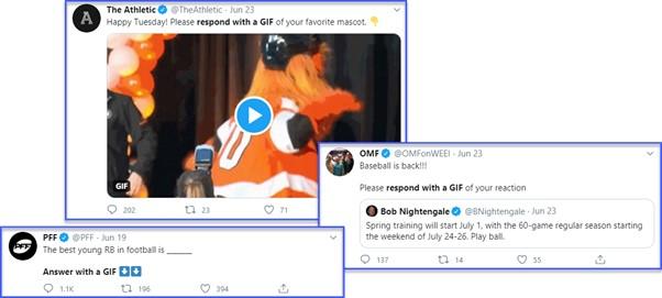 social media engagement with Twitter gifs