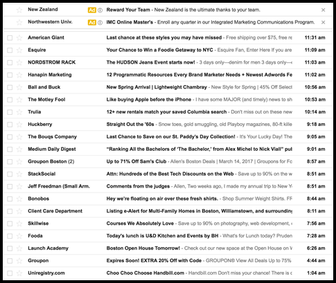 email nurture bloated inbox