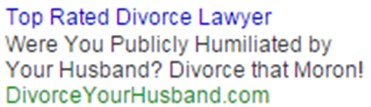 Emotional ads divorce lawyer ad