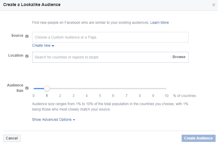 facebook lookalike audience size